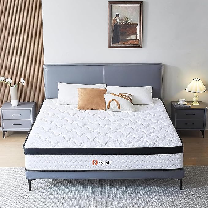 Queen Mattress, 10 Inch Queen Size Memory Foam Hybrid Mattress in a Box with Individual Pocket Spring for Motion Isolation & Strong Edge Support & Pressure Relief, CertiPUR-US,100 Nights Trial