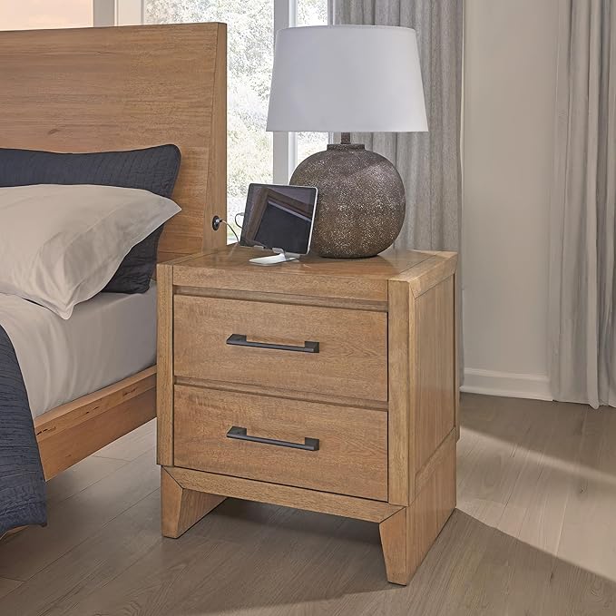 Signature Design by Ashley Sherbana Casual 2-Drawer Nightstand, Light Brown