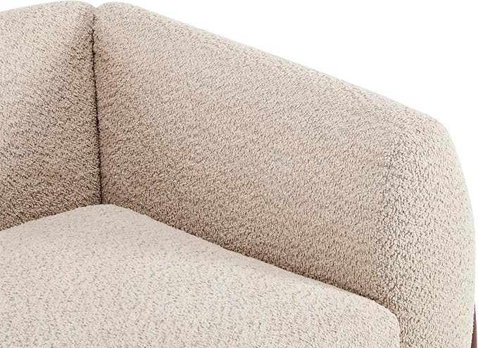 Christopher Knight Home Almad 2 Pieces Sofa Couch Set, Cozy 3-Seater Sofa and Loveseat for Living Room, Upholstered Couch Chair, Soft Seating Lounge Sofa with Wood Frame, Boucle Fabric, Almond