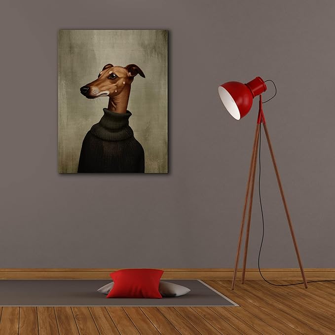 Epic Graffiti 'Green Sweater Dog' by Svetlana Aleynikova Canvas Wall Art, 26" x 34"