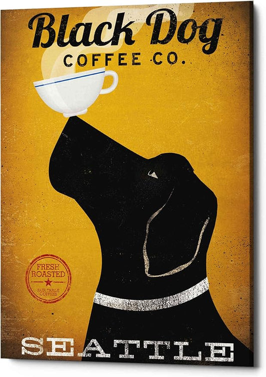 Epic Graffiti 'Black Dog Coffee Co Seattle' by Ryan Fowler, Canvas Wall Art, 18"x26"