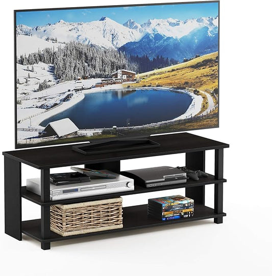 Furinno Sully 3-Tier Stand for TV up to 48 Inch, Espresso/Black