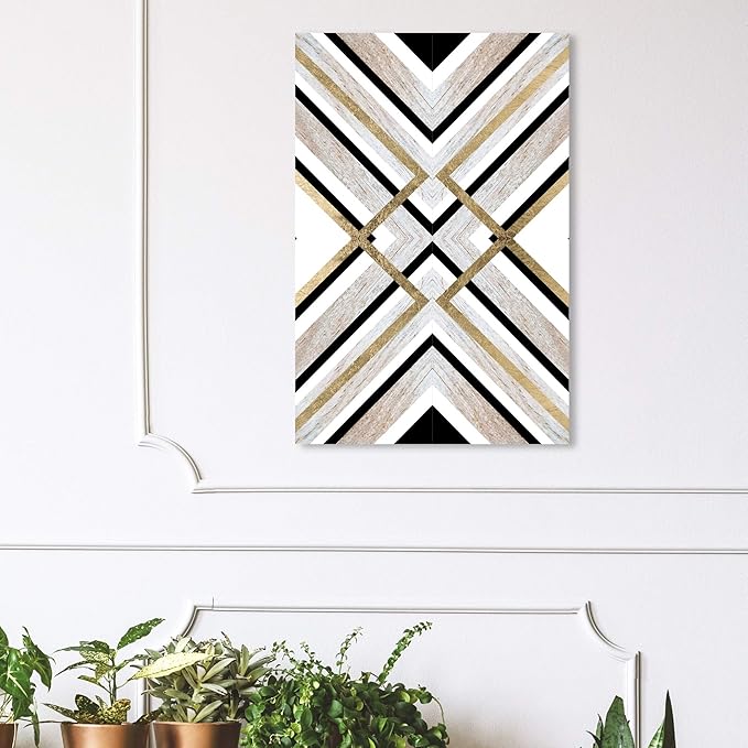 Oliver Gal Earthy Lux | Premium Canvas Print. the Abstract Wall Art Decor Collection by Oliver Gal Gallery Wrapped, 24" x 36", Black