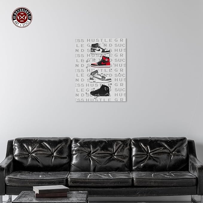 Hype Sneakers Gallery Wrapped Sneaker 1 Piece Canvas Wall Art, 24" x 30", Gallery Wrapped