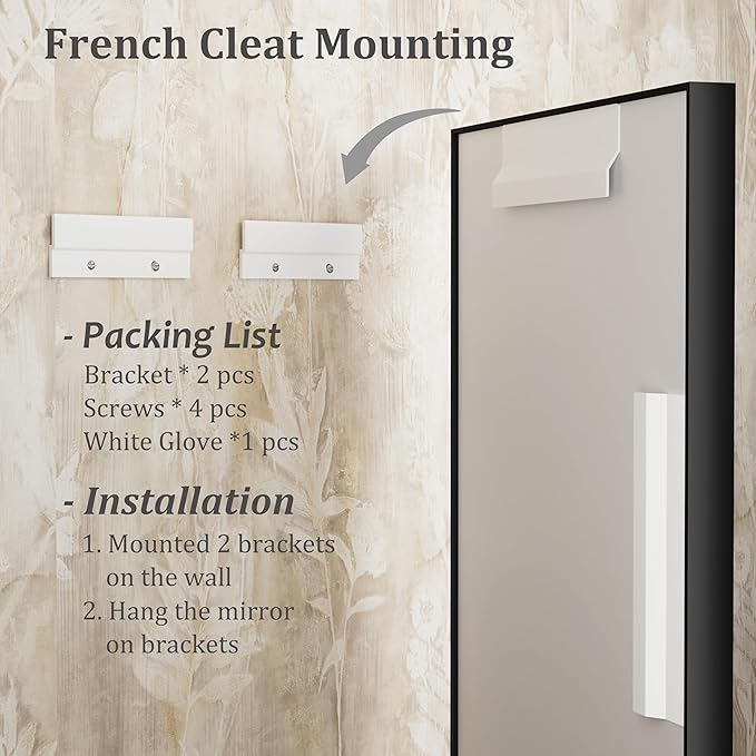 40x30 Inch Black Metal Framed Wall Mirror for Wall, Matte Black Rectangle Mirror, Bathroom Vanity Mirror with Square Corner, Shatterproof, Anti-Rust (Horizontal/Vertical)
