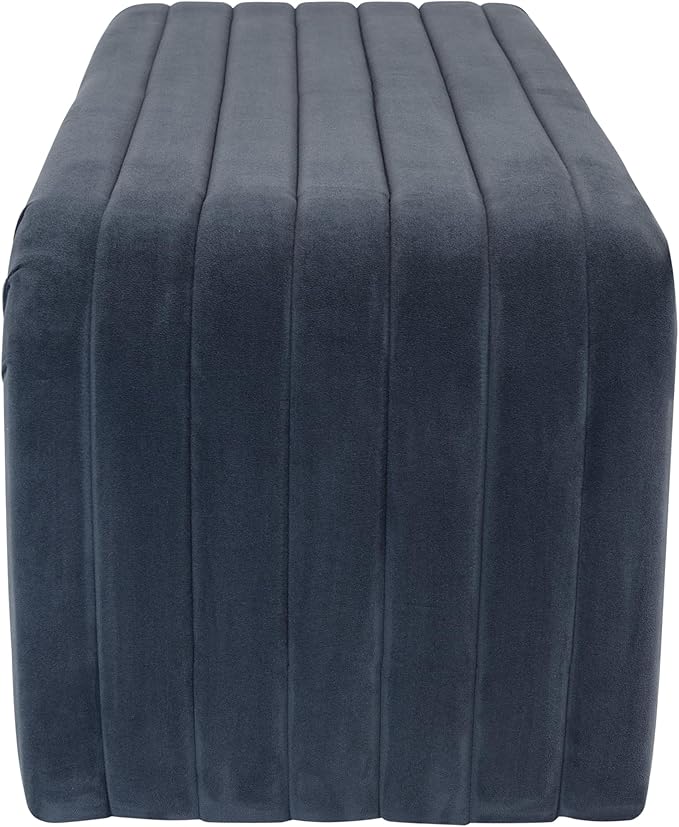 Spatial Order Modern Arch Channel Bench | Bench for Living Room & Bedroom | Decorative Home Furniture - Blue Velvet