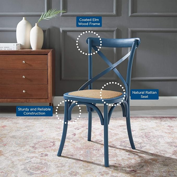 Modway Gear Dining Side Chair, Harbor 21 x 19.5 x 34.5