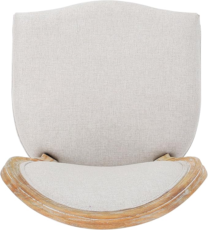 Christopher Knight Home Hilary French Country Fabric Dining Chairs (Set of 4), Beige, Natural