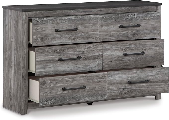 Signature Design by Ashley Bronyan Contemporary 6 Drawer Dresser, Gray