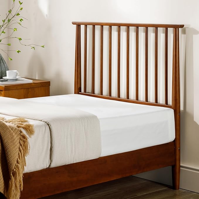 ZINUS Linda Mid Century Wood Platform Bed Frame, Solid Wood Foundation, Wood Slat Support, No Box Spring Needed, Easy Assembly, Twin