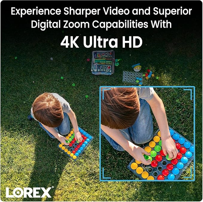 Lorex 4K 8MP IP Wired Dual-Lens Add-On Outdoor Security Camera | Smart Security Lighting | Motion Detection | 180° Panoramic View | Auto Framing | Color Night Vision | 2-Way Talk | Requires Recorder
