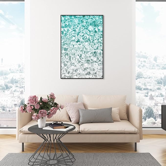 The Oliver Gal Artist Co. Nautical and Coastal Wall Art Framed Canvas Prints 'Clear Aqua Waters' Coastal