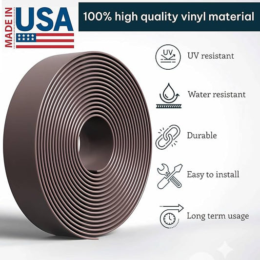 100ft Long 1.5" Wide Vinyl Chair Strapping. Repair & Replacement Matte Finish. for Patio Outdoor Lawn Garden Durable Attractive (Adobe)