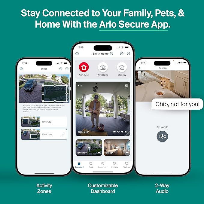 Security Camera Outdoor Wired 2-Pack - Arlo Essential 2K Surveillance Camera with Person Detection, Package Alert, Color Night Vision, 2-Way Audio, Weather Resistant, Motion Detection