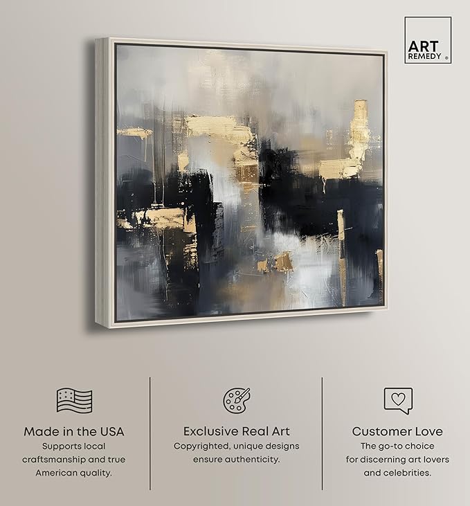 Art Remedy Daring Canvas Colorful Abstract Wall Art, Silver Frame, 20" x 20"