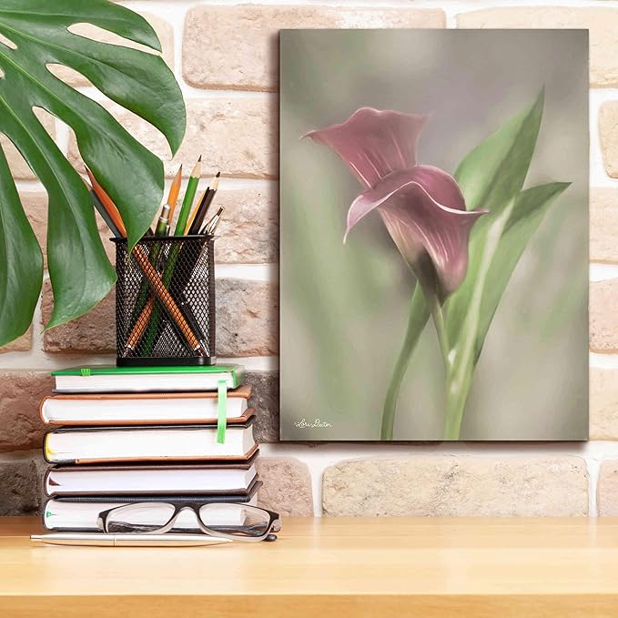Epic Graffiti 'Pink Calla Lily' by Lori Deiter, Canvas Wall Art, 12"x16"