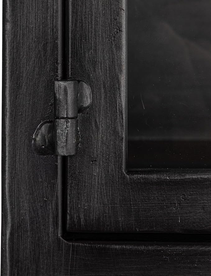 Creative Co-Op Sleek Metal Cabinet Storage with 3 Drawers, Black