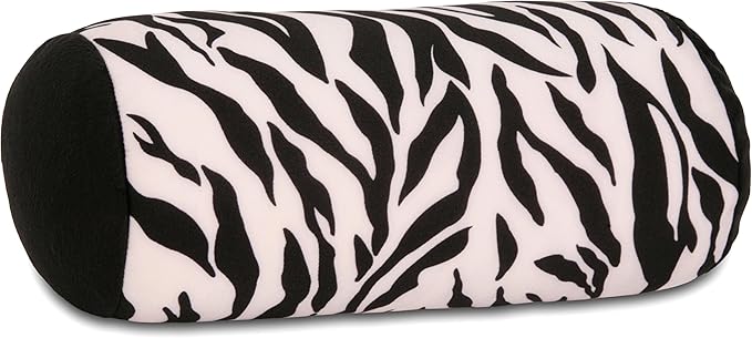 Mooshi Squish Mini Microbead Jelly Bean Bed Pillow (12" x 7") – Airy Squishy Soft Microbeads – Eight Wild Fun Colors to Choose From – Cuddly and Fun Dormroom Accessory – Bed Pillow, Wild Zebra