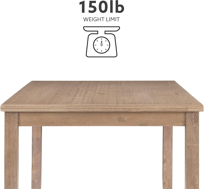 Linon Carter Greywash Wooden Dining Table