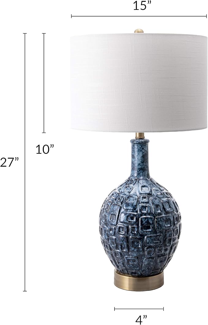 nuLOOM MCT25AA Tucson 28" Ceramic Table Lamp, Height, Blue