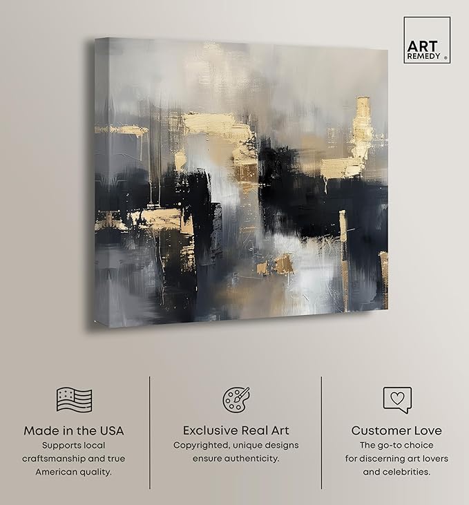 Art Remedy Daring Canvas Colorful Abstract Wall Art, Gallery Wrapped, 16" x 16"