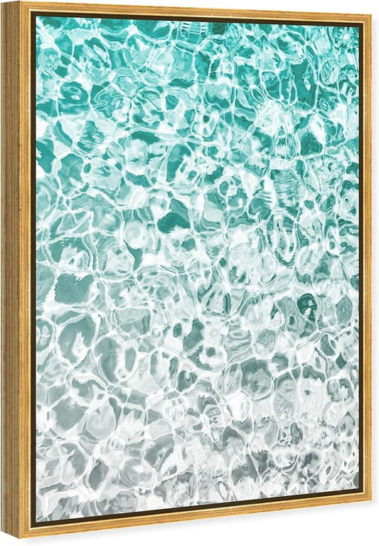 The Oliver Gal Artist Co. Nautical and Coastal Wall Art Framed Canvas Prints 'Clear Aqua Waters' Coastal