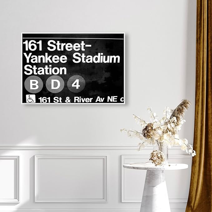 Cities and Skylines Framed Wall Art Canvas Prints 'Yankee Stadium' United States Cities
