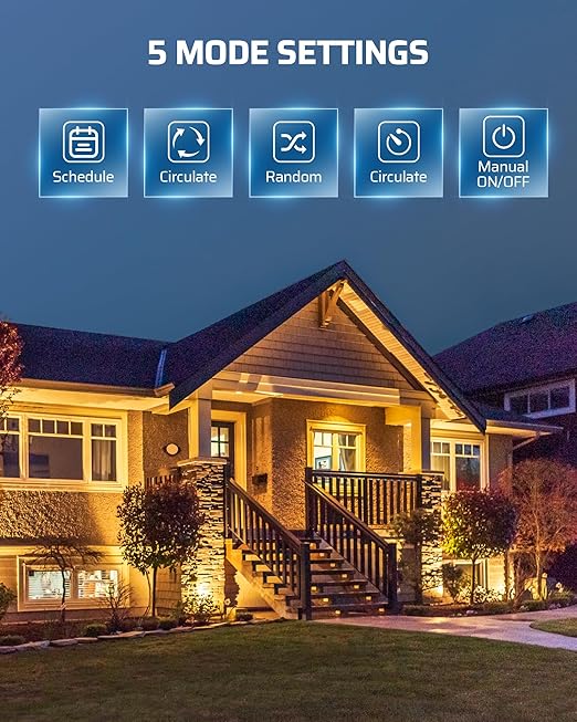 DEWENWILS 300W Wi-Fi Low Voltage Landscape Transformer with 3 Zones, 2.4Ghz Smart Low Voltage Transformer for Outdoor Lights, 120V AC to 12V/14V AC, Compatible with Alexa & Google Assistant