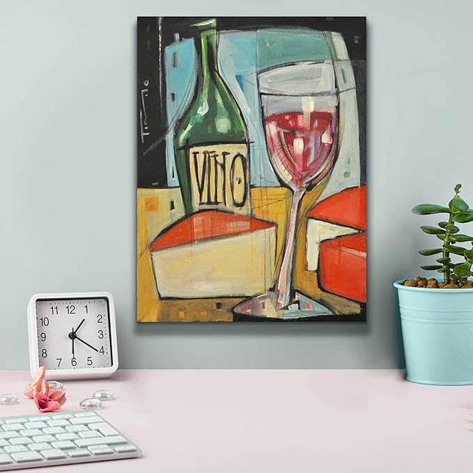 Epic Graffiti 'Red Wine And Cheese' by Tim Nyberg, Canvas Wall Art, 12"x16"