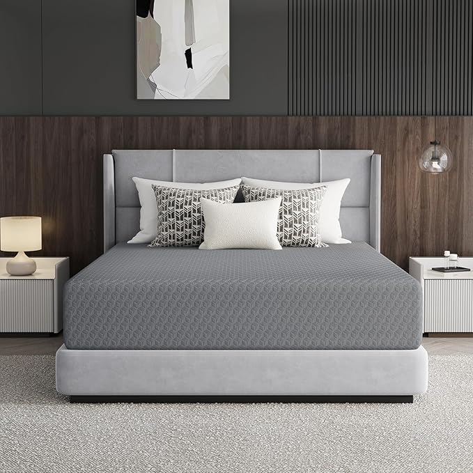 Novilla 14 Inch Queen Size Mattress, Cooling Memory Foam Mattress Queen with Enhanced Airflow, Pressure Relief & Durable Support, CertiPUR-US Certified Mattresses in a Box with Breathable Fabric