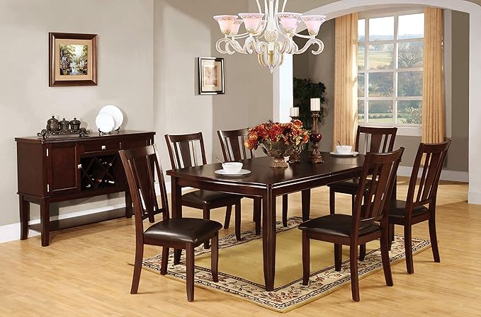 24/7 Shop at Home Harrimon Rustic Extendable Dining Table, Espresso