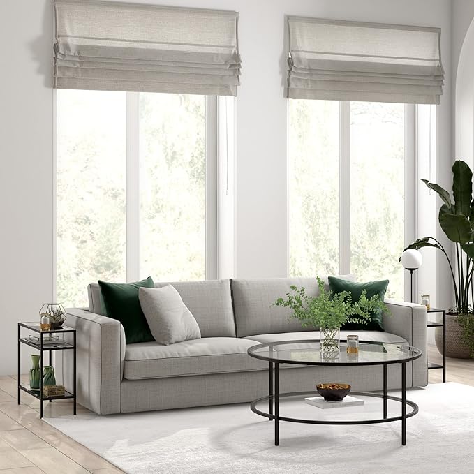 Henn&Hart 24" Wide Rectangular Side Table in Blackened Bronze, Table for Living Room, Bedroom