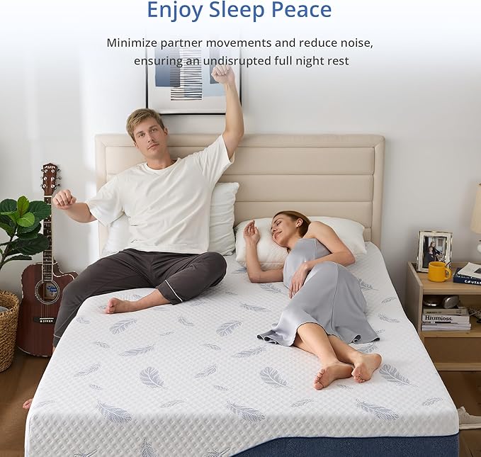EGOHOME Plush King Size Mattress 12 Inch Memory Foam Mattresses Bed in a Box with Gel Foam and Removeable Fiberglass Free Cover for Cool Sleep and Back Pain Relief, CertiPUR-US Certified, Blue