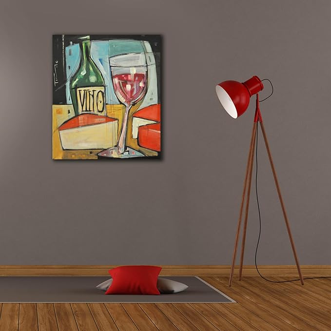Epic Graffiti 'Red Wine And Cheese' by Tim Nyberg, Canvas Wall Art, 26"x30"