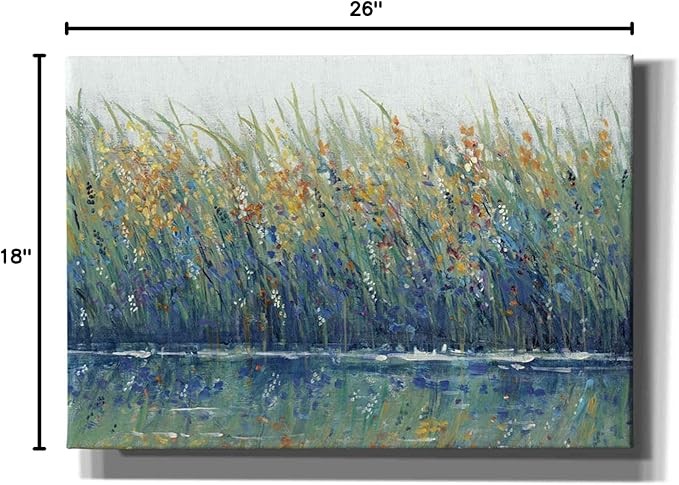 Epic Graffiti 'Wildflower Reflection II' by Tim O'Toole, Canvas Wall Art, 26"x18"