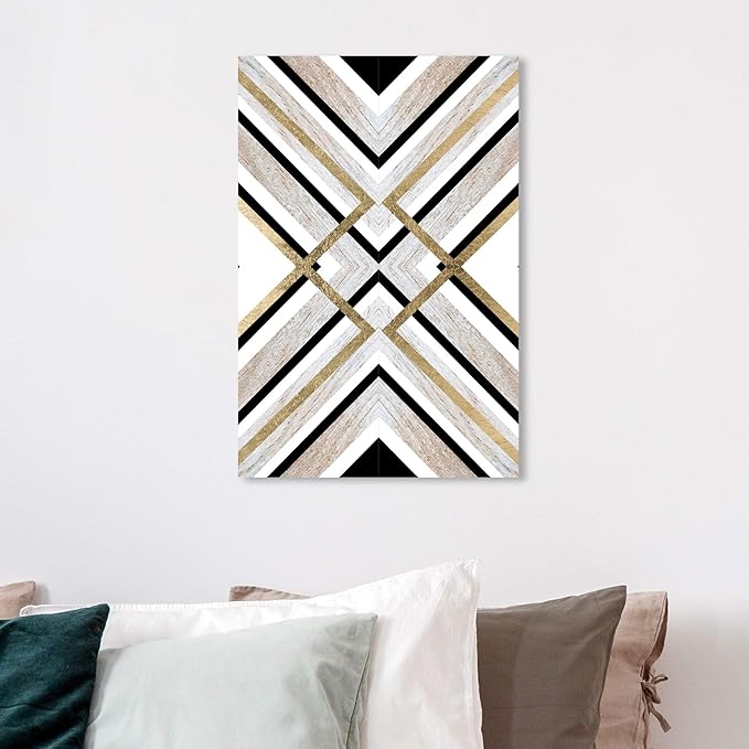 Oliver Gal Earthy Lux | Premium Canvas Print. the Abstract Wall Art Decor Collection by Oliver Gal Gallery Wrapped, 16" x 24", Black