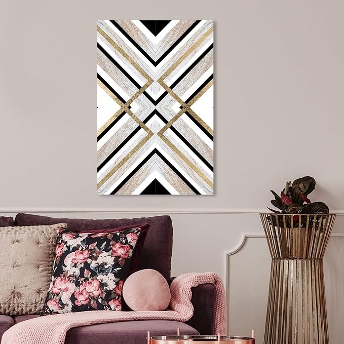 Oliver Gal Earthy Lux | Premium Canvas Print. the Abstract Wall Art Decor Collection by Oliver Gal Gallery Wrapped, 20" x 30", Black