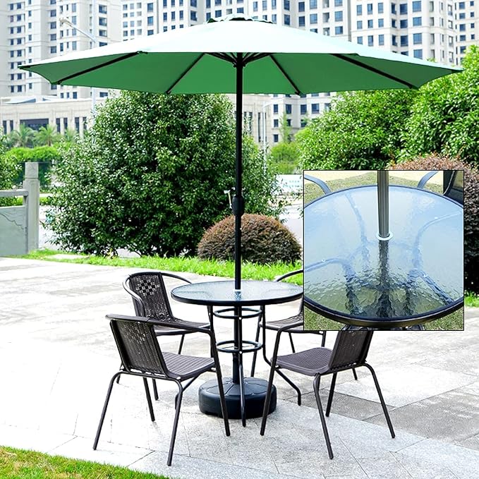 2Pcs Clear Standard Size Silicone Umbrella Hole Ring Plug and Cap Set for Glass Outdoors Patio Table Deck Yard 2 Inch Patio Table Umbrella Hole Ring and Cap Set Clear Patio Table Umbrellas and Shade