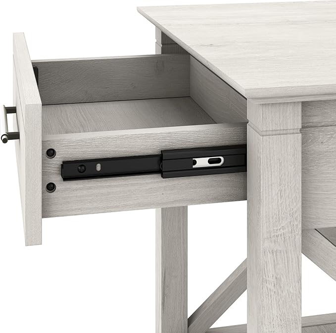 Bush Home Key West Nightstand with Drawer in Linen White Oak