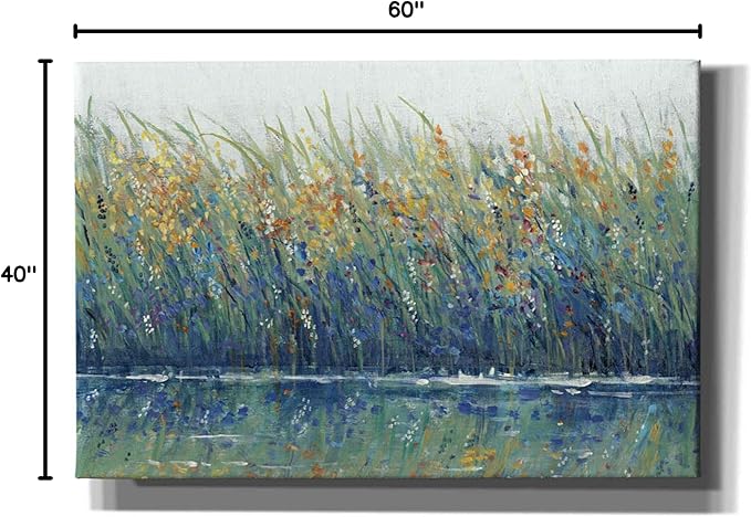 Epic Graffiti 'Wildflower Reflection II' by Tim O'Toole, Canvas Wall Art, 60"x40"