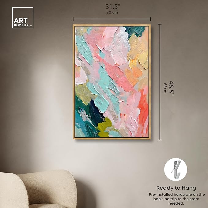 Art Remedy Pastel Layers Canvas Pastel Wall Art, Gold Frame, 30" x 45"