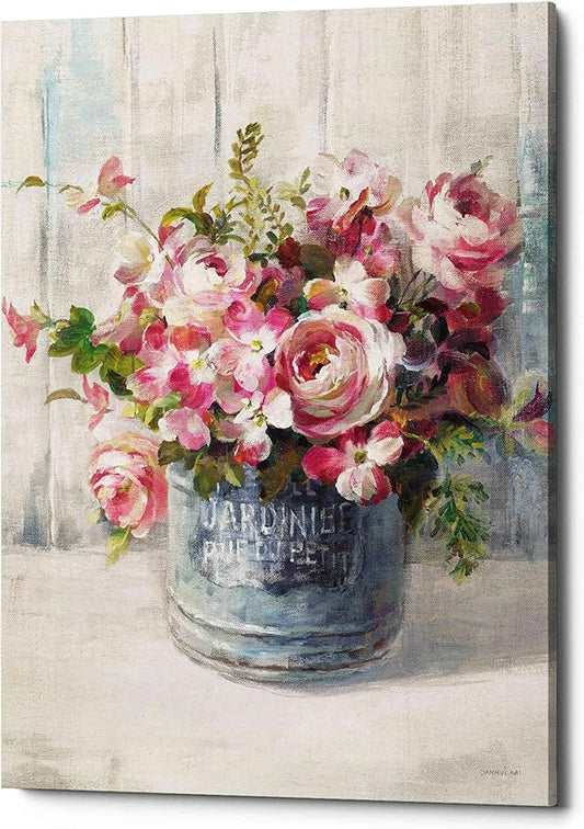 Epic Graffiti 'Garden Blooms I' by Danhui Nai, Canvas Wall Art, 40"x54"