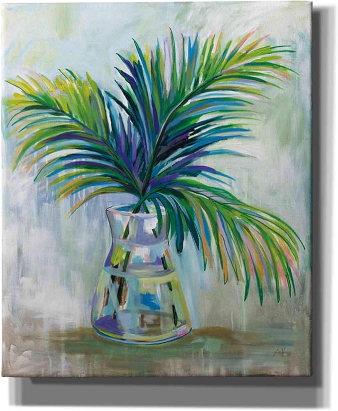 Epic Graffiti "Palm Leaves I by Jeanette Vertentes, Canvas Wall Art, 20"x24"