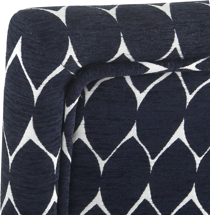 HomePop Upholstered Counter Height Barstool, 29-inch, Textured Navy