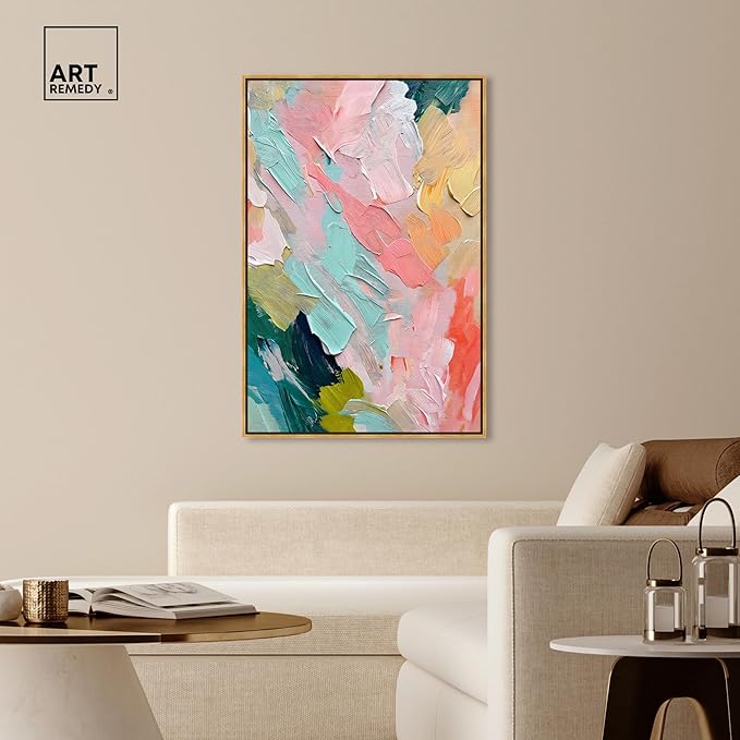 Art Remedy Pastel Layers Canvas Pastel Wall Art, Gold Frame, 36" x 54"