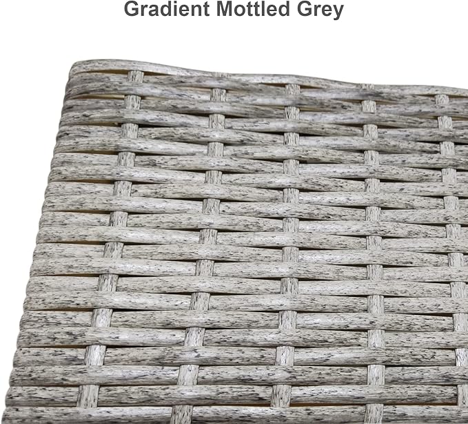 Feyart 8.5mm 55m Gradient Grey PE Rattan Repair Kits (Includes Prying Tool) for Patio Conversation Set, Plastic Wicker Material with Tool for Fixing Rattan Furniture
