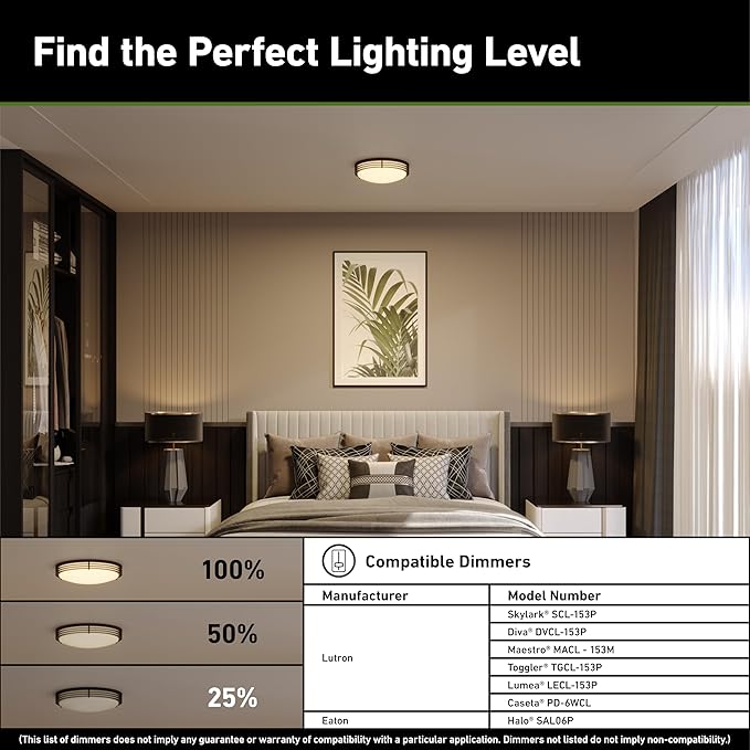 Good Earth Lighting Majestic Ceiling Fixture, 11-in, 1000 Lumens, Dimmable, Matte Black