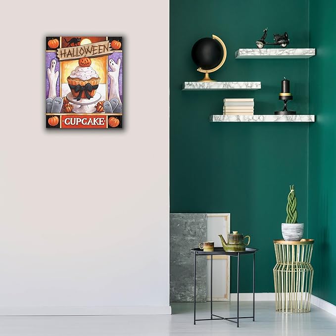 Epic Graffiti 'Halloween Cupcake' by Cathy Horvath-Buchanan Canvas Wall Art, 20" x 24"