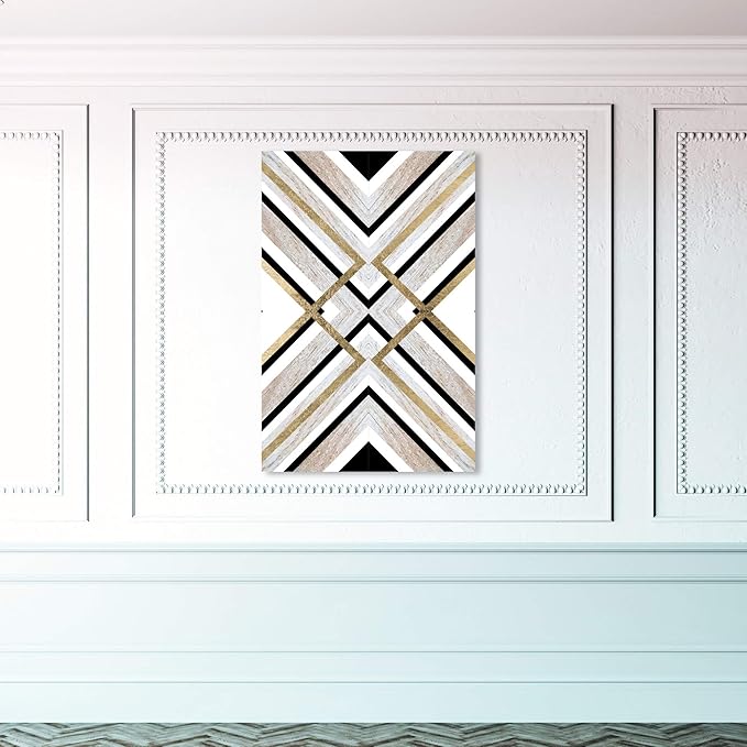 Oliver Gal Earthy Lux | Premium Canvas Print. the Abstract Wall Art Decor Collection by Oliver Gal Gallery Wrapped, 30" x 45", Black