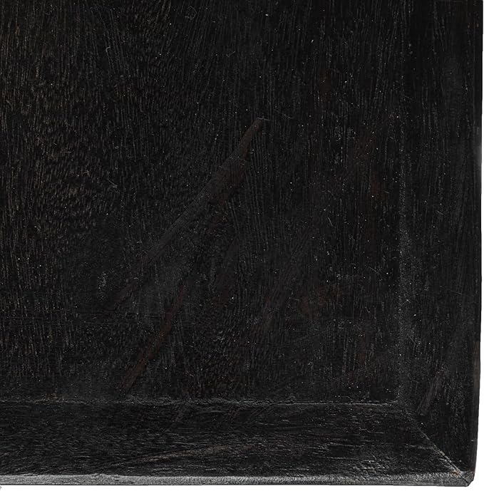 Creative Co-Op Elegant Acacia Wood Rectangular Dining Table, Black